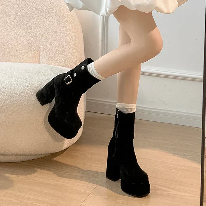 Kathleen - Striking Punk Ankle Boots