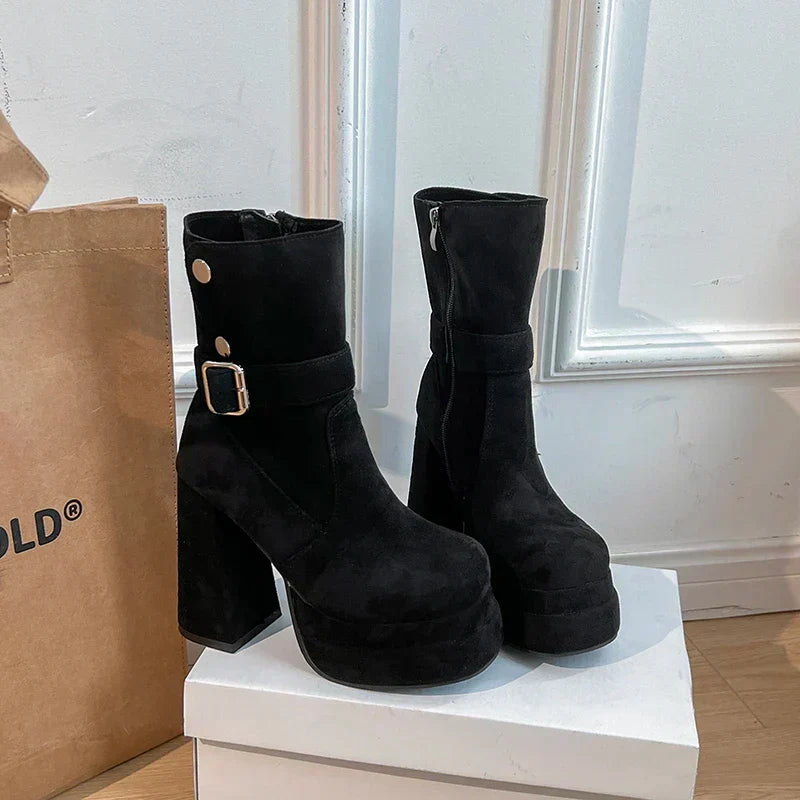 Kathleen - Striking Punk Ankle Boots