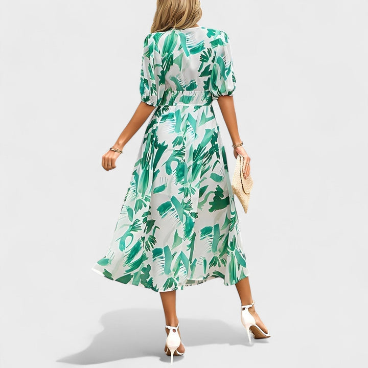 Fiona - Floral Print Midi Dress