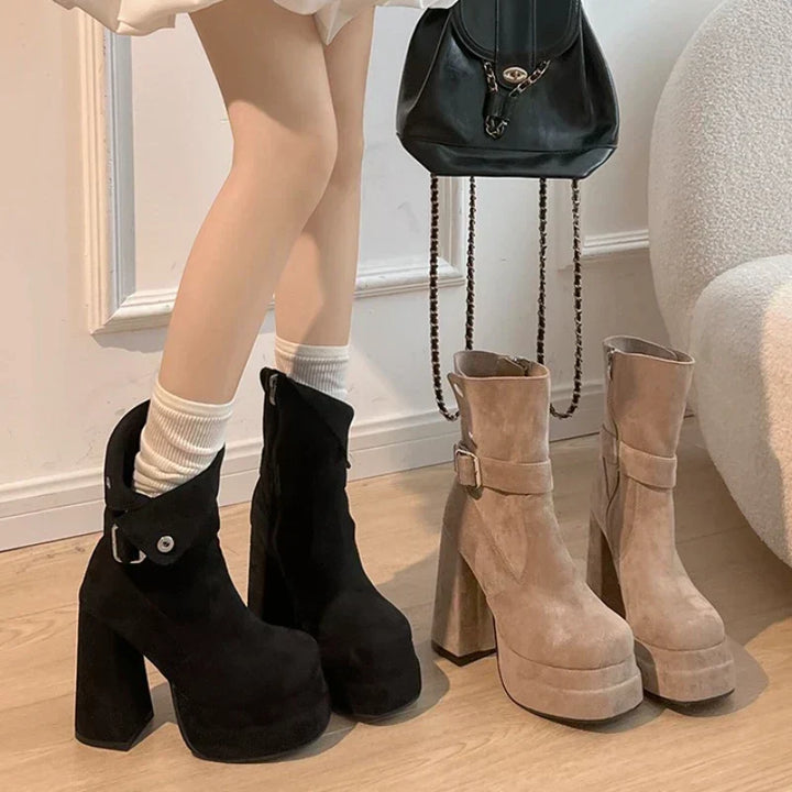 Kathleen - Striking Punk Ankle Boots
