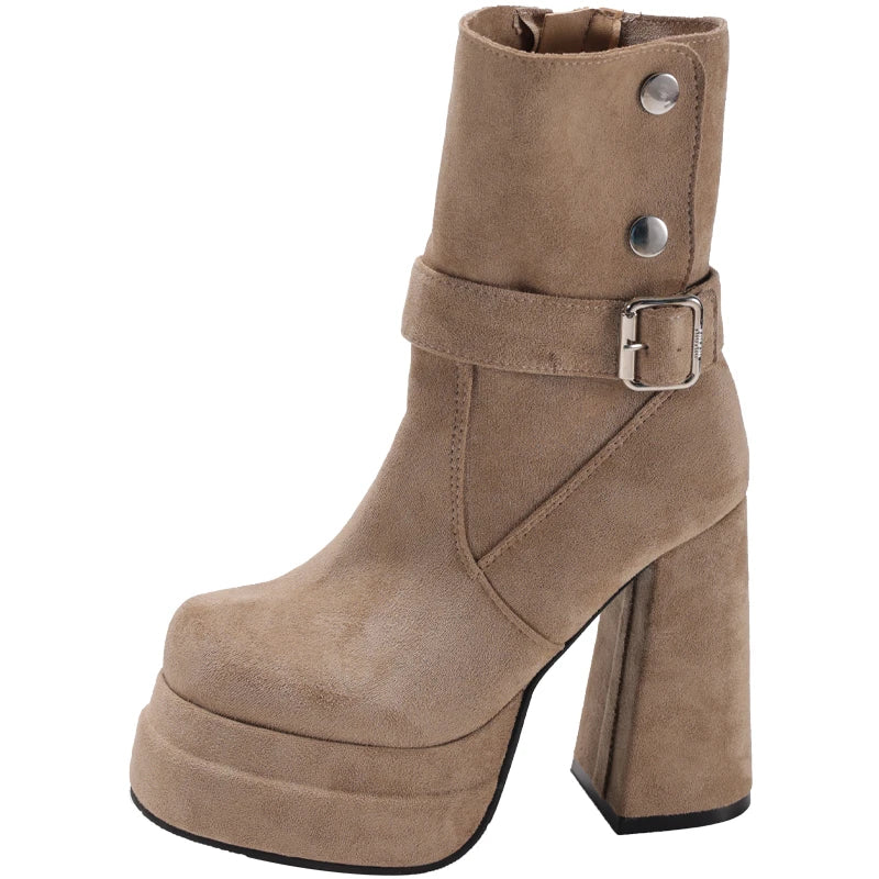 Kathleen - Striking Punk Ankle Boots