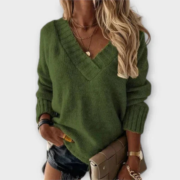 Caoimhe - Sophisticated V-Neck Jumper