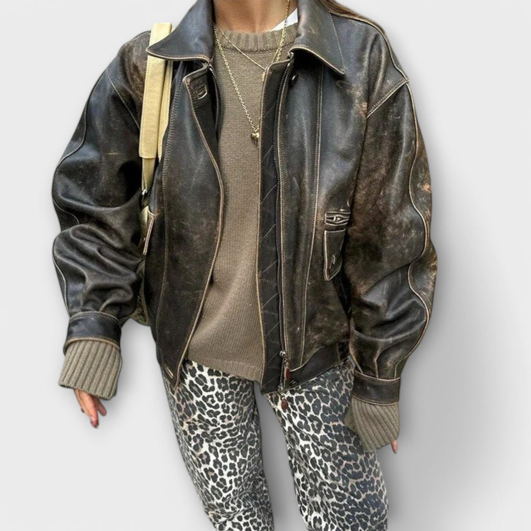 Aisling - Retro Leopard Print Jeans