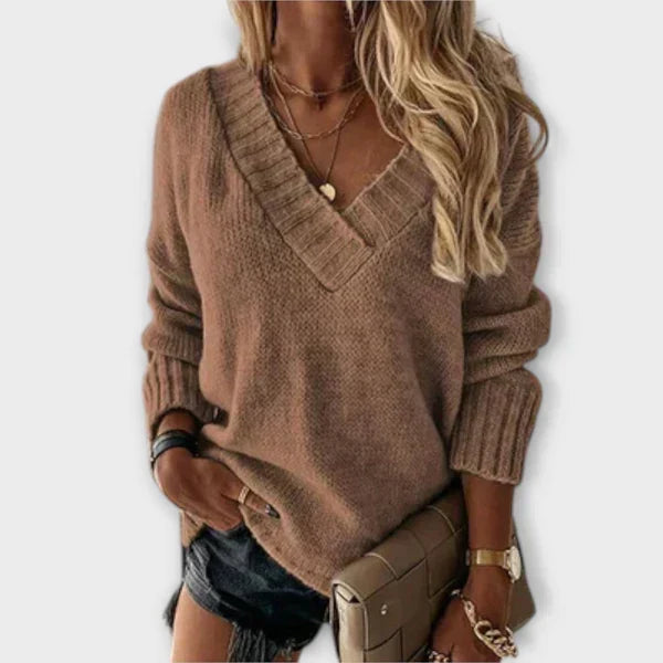 Caoimhe - Sophisticated V-Neck Jumper