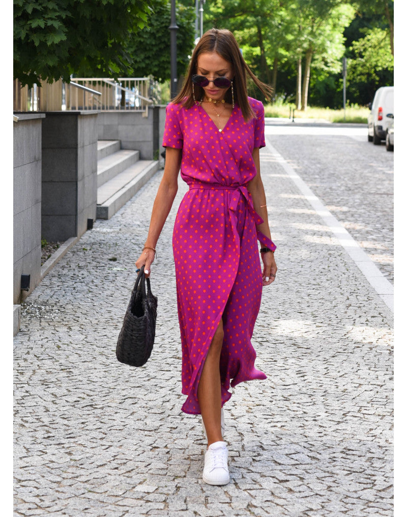 Medbh - Midi Dress with Floral Design