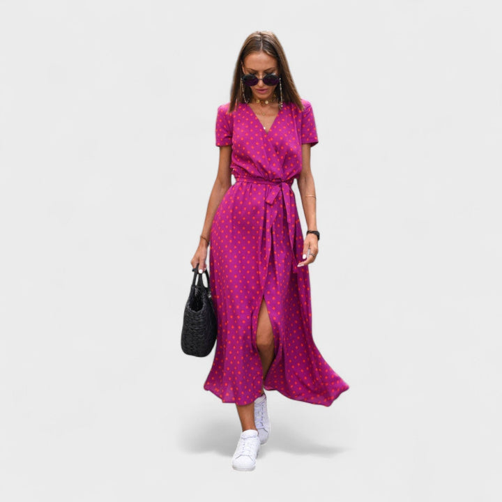 Ailís - Floral Print Crossed Dress