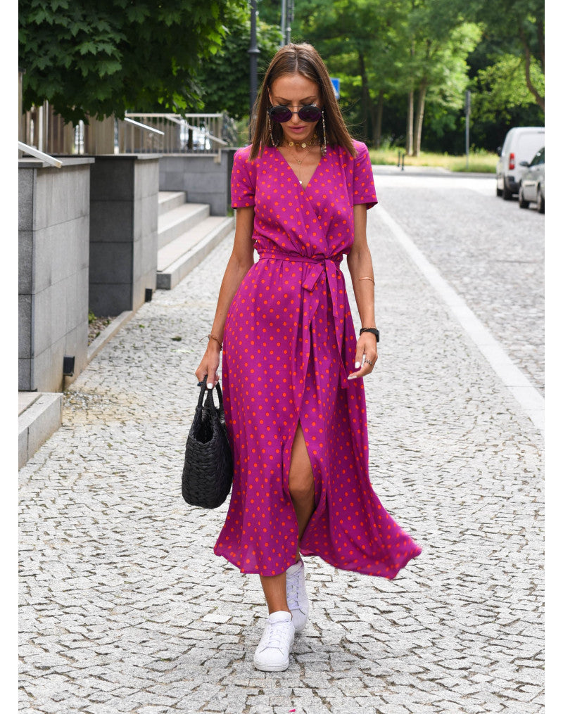 Medbh - Midi Dress with Floral Design