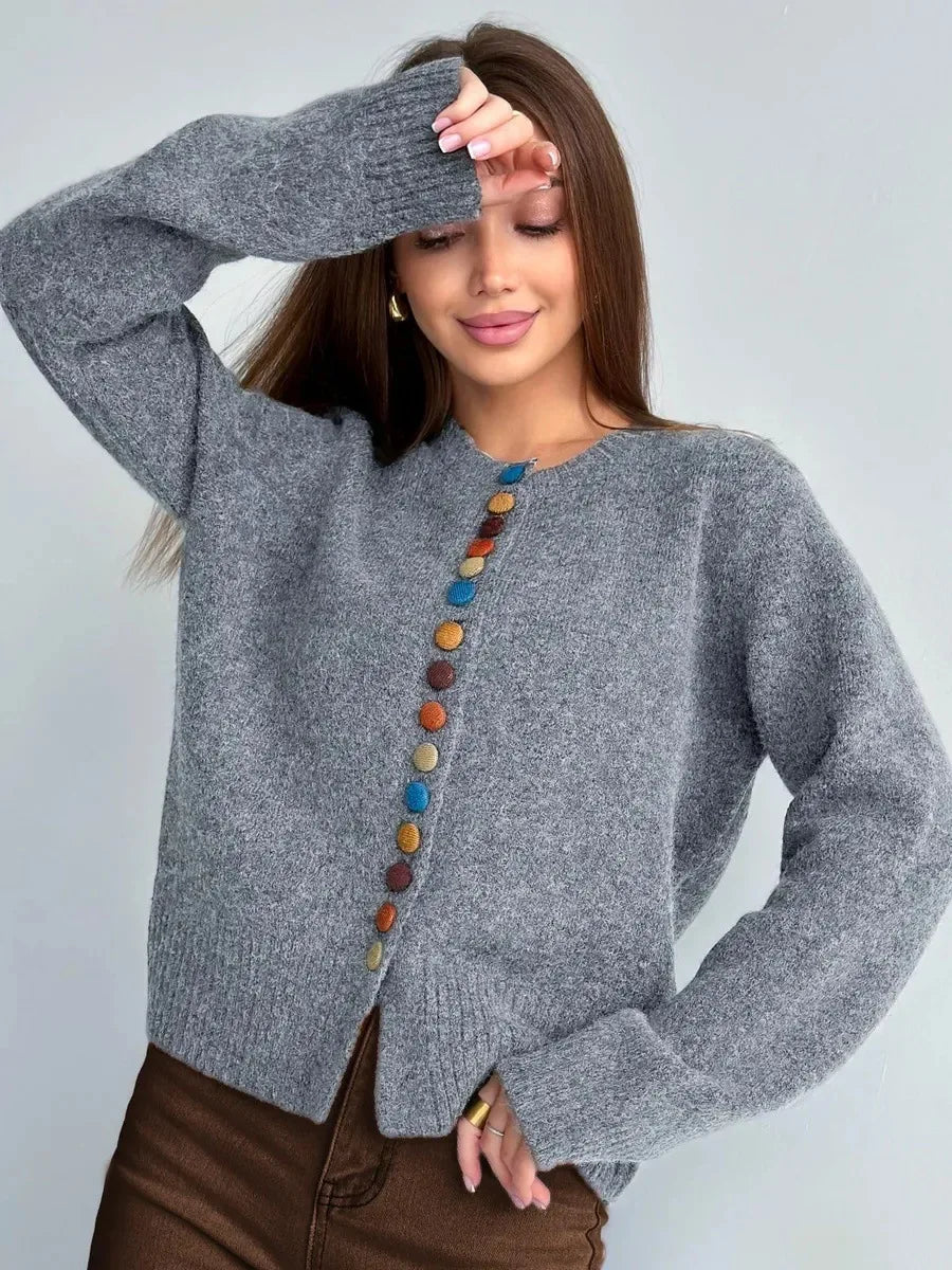 Aoife - Cardigan with Button Accents