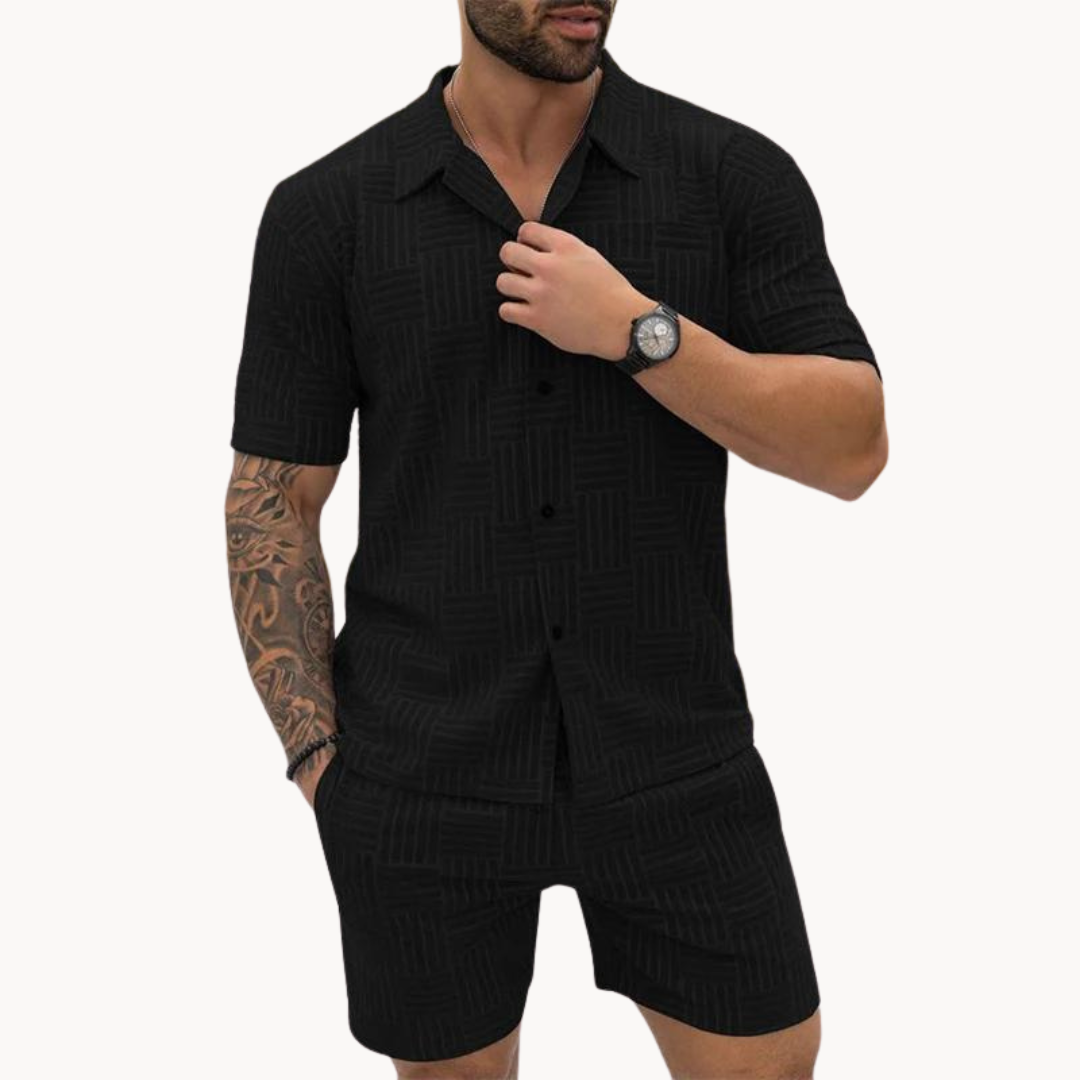 Cian - Coordinated Shirt and Shorts Ensemble