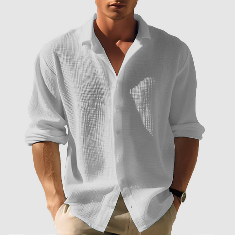 Cian - Stylish Curved Hem Shirt