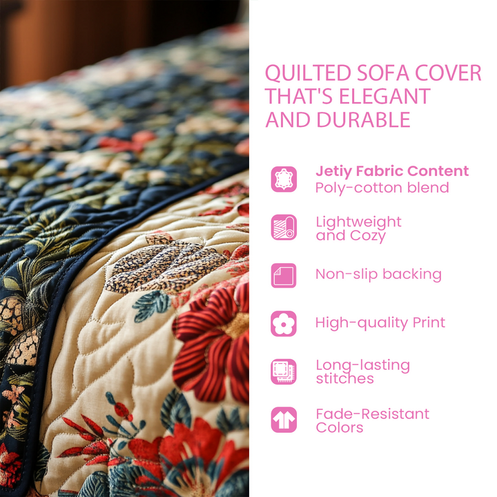 Witch Boots Garden Quilted Sofa Cover