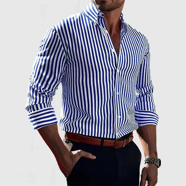 Cormac - Striped Overshirt Jacket