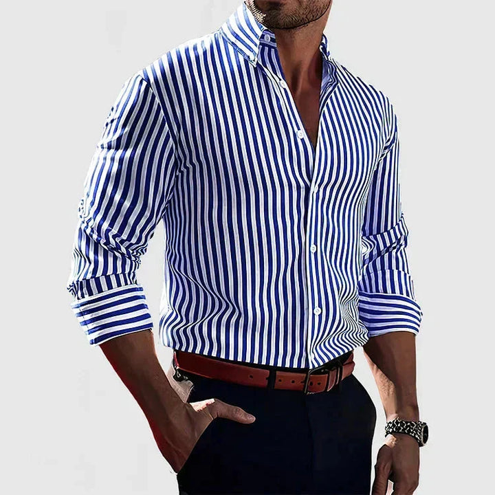 Cormac - Striped Overshirt Jacket