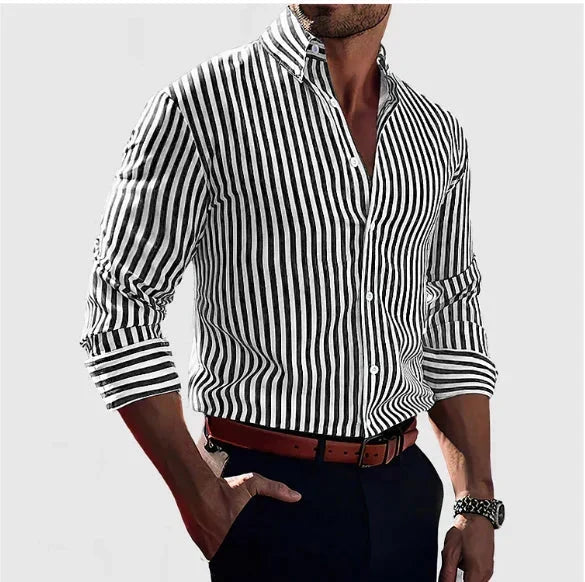 Cormac - Striped Overshirt Jacket