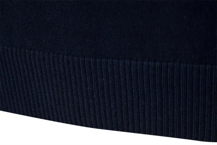 Tadhg - Striped Sweater with Mid-Length Opening