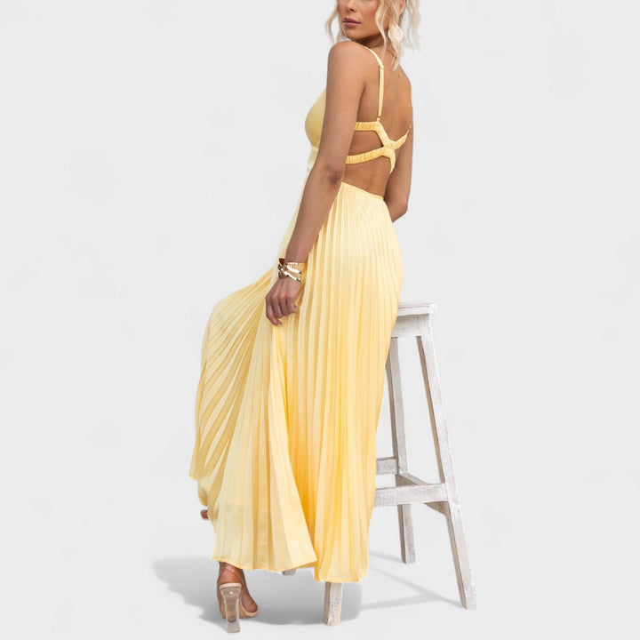 Emer - Flowing Pleated Maxi Dress