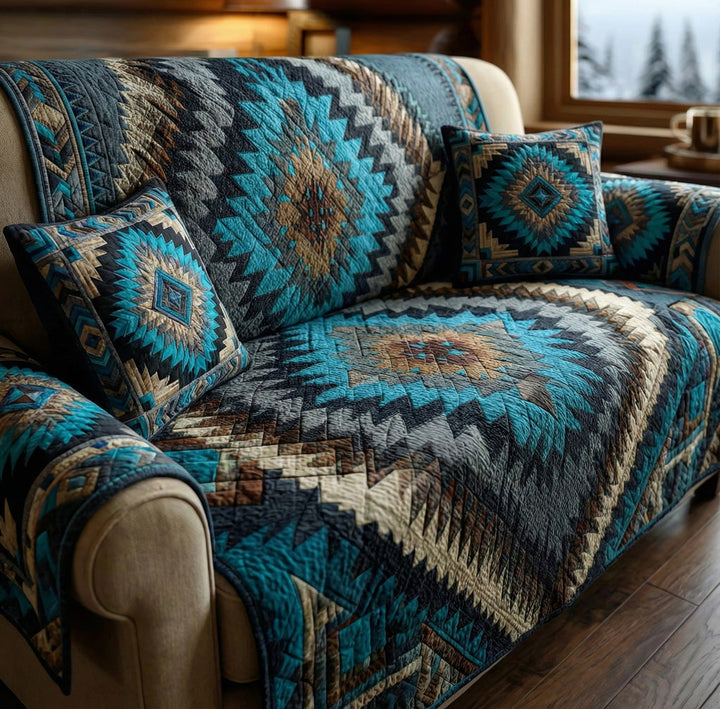 Turquoise Mesa Quilted Sofa Protector