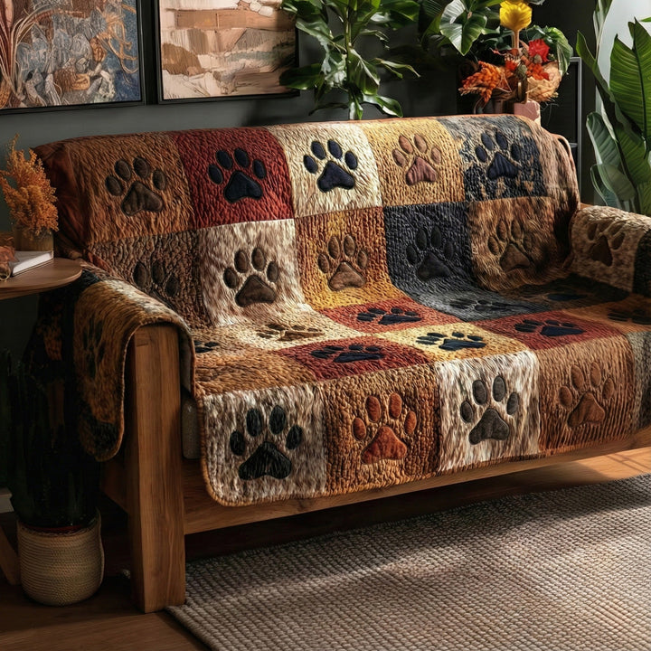 Cosy Quilted Sofa Cover by Warm Paws