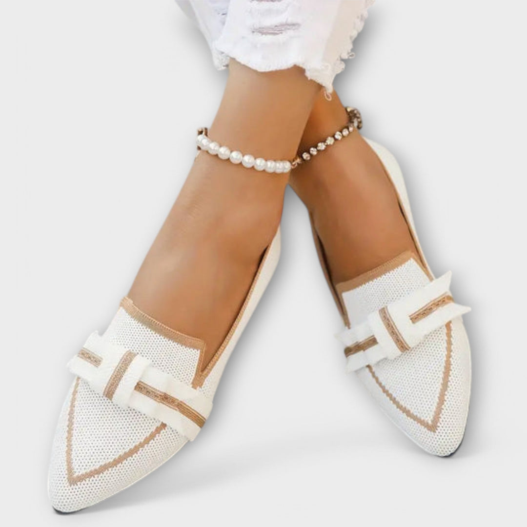 Sláine - Bow-Embellished Flat Shoes
