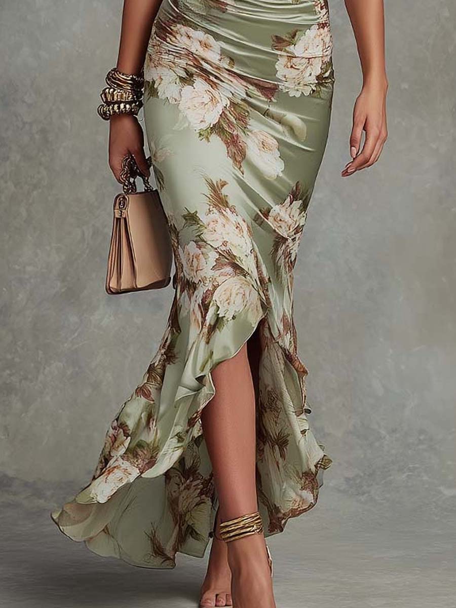 Ailbhe - Green Asymmetrical Dress