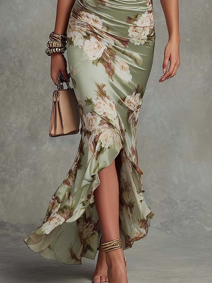 Ailbhe - Green Asymmetrical Dress