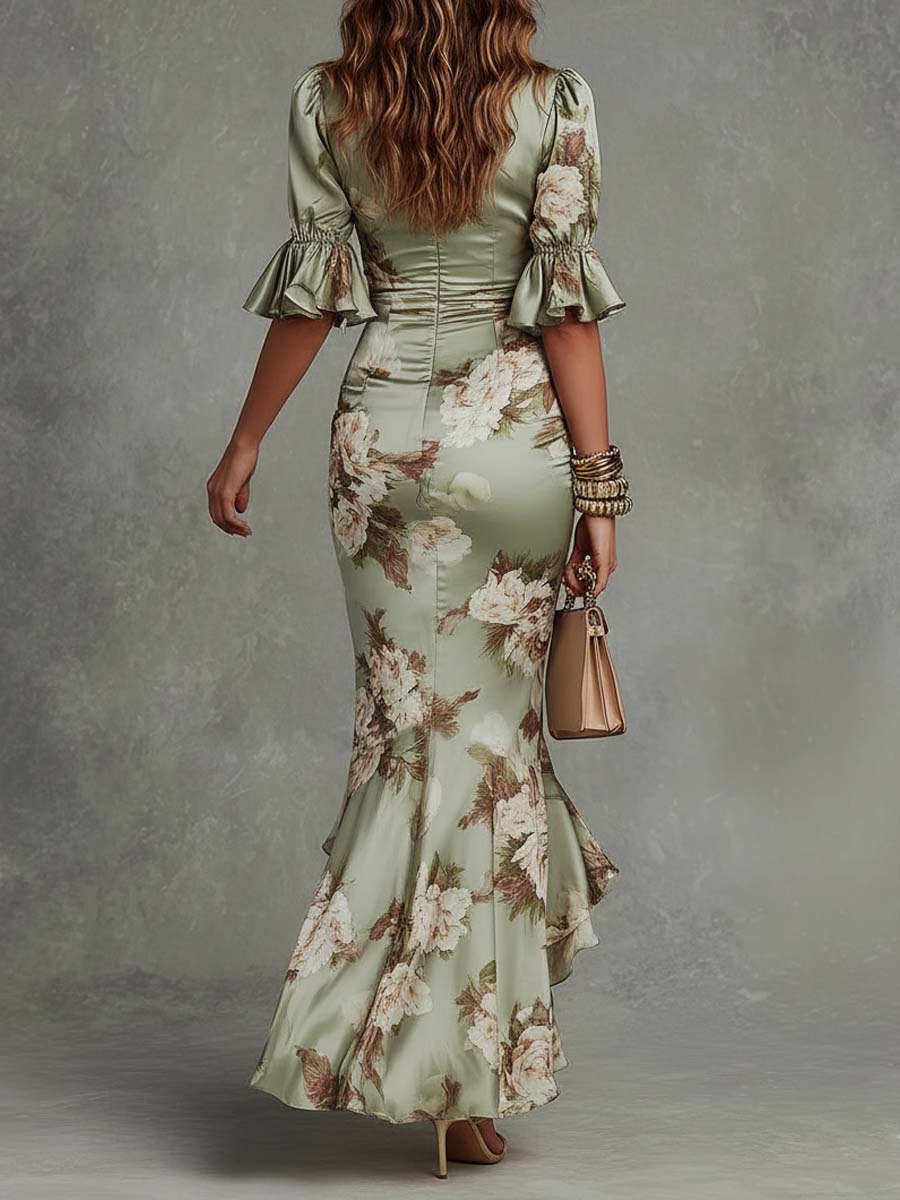 Ailbhe - Green Asymmetrical Dress