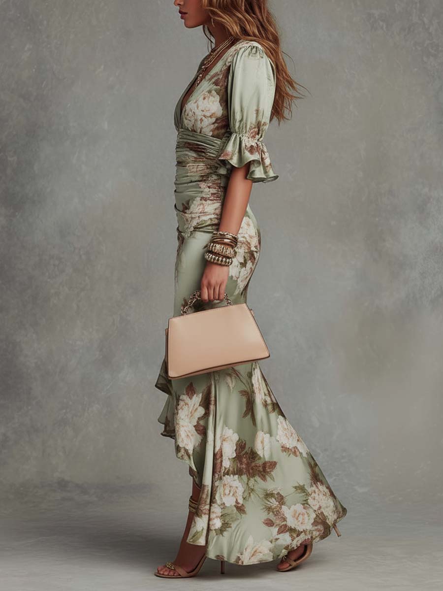 Ailbhe - Green Asymmetrical Dress