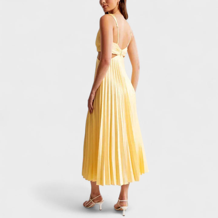Eithne - Midi Dress with Pleated Design