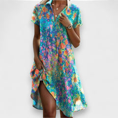 Aoife - Boho Chic Midi Dress