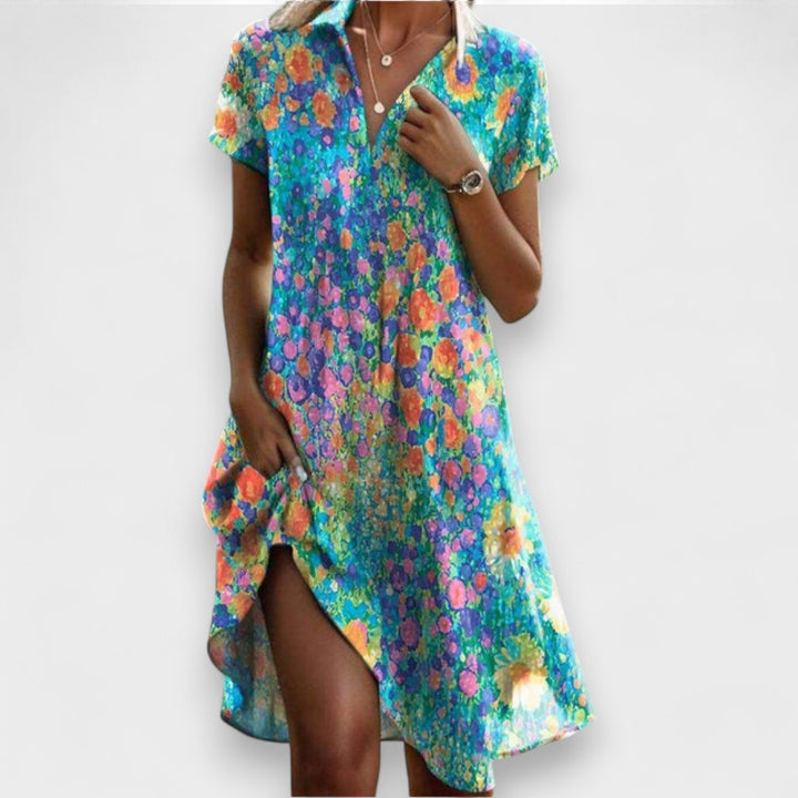 Aoife - Boho Chic Midi Dress