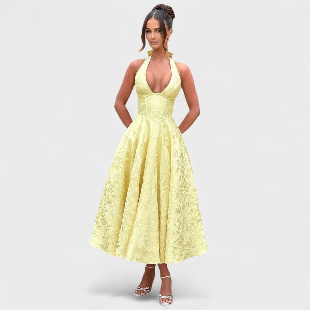 Medbh - Midi Length Corset Dress