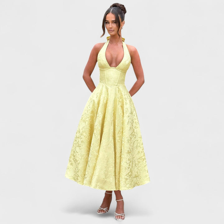 Medbh - Midi Length Corset Dress