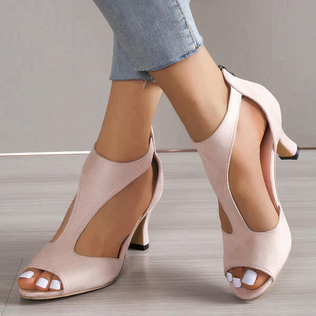 Aisling - Strappy Open-Toe Heeled Sandals