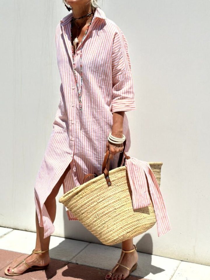 Muireann - Chic Striped Blouse