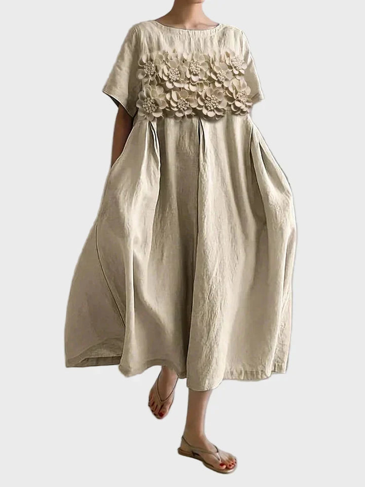 Tara - Midi Dress with Floral Print