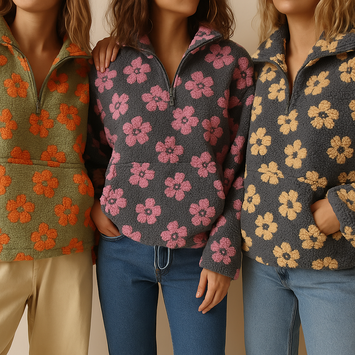 Íde - Oversized Floral Sweatshirt