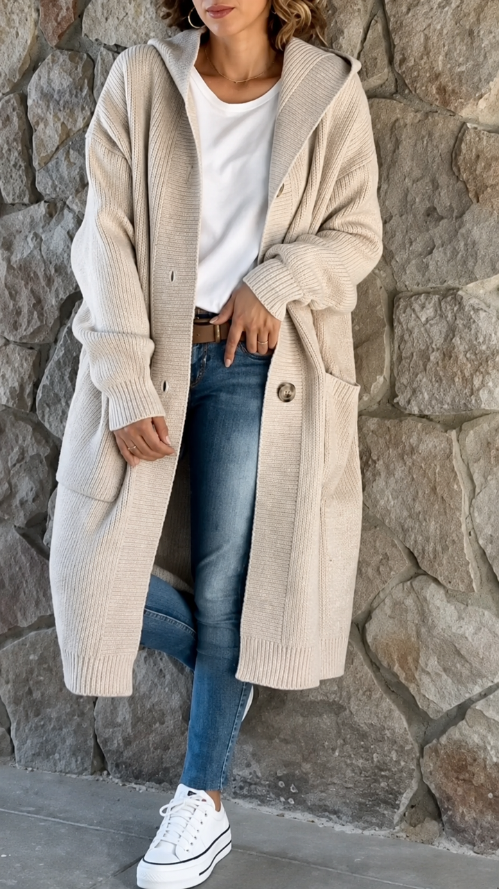 Simone | Hooded Long Cardigan