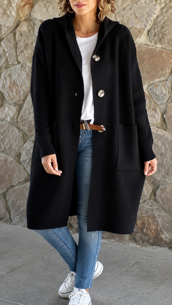 Simone | Hooded Long Cardigan