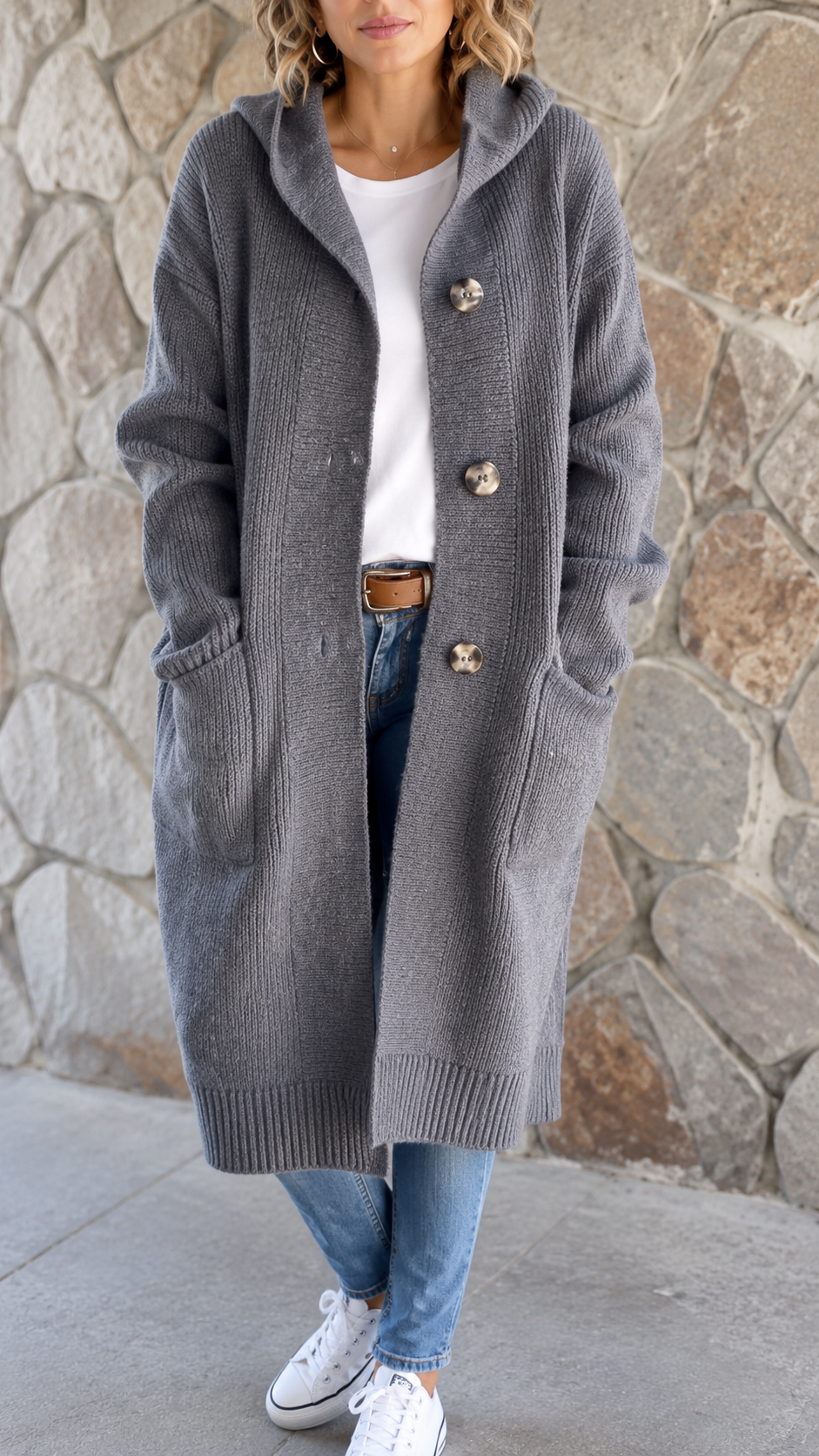 Simone | Hooded Long Cardigan