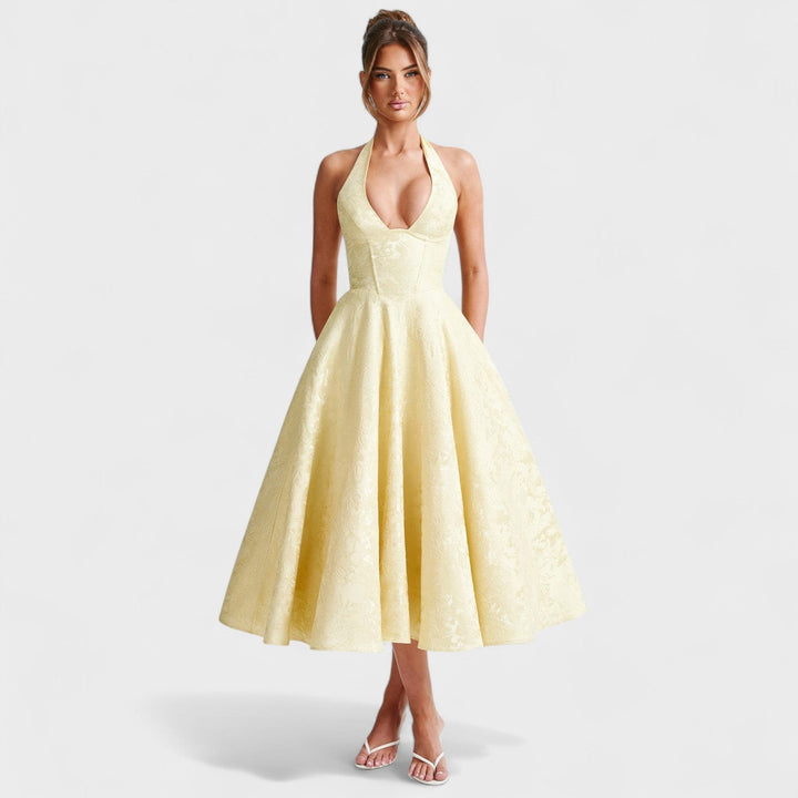 Medbh - Midi Length Corset Dress