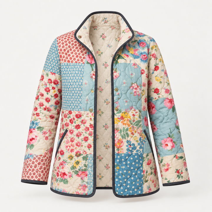 Cecily | Floral Patchwork Quilted Jacket