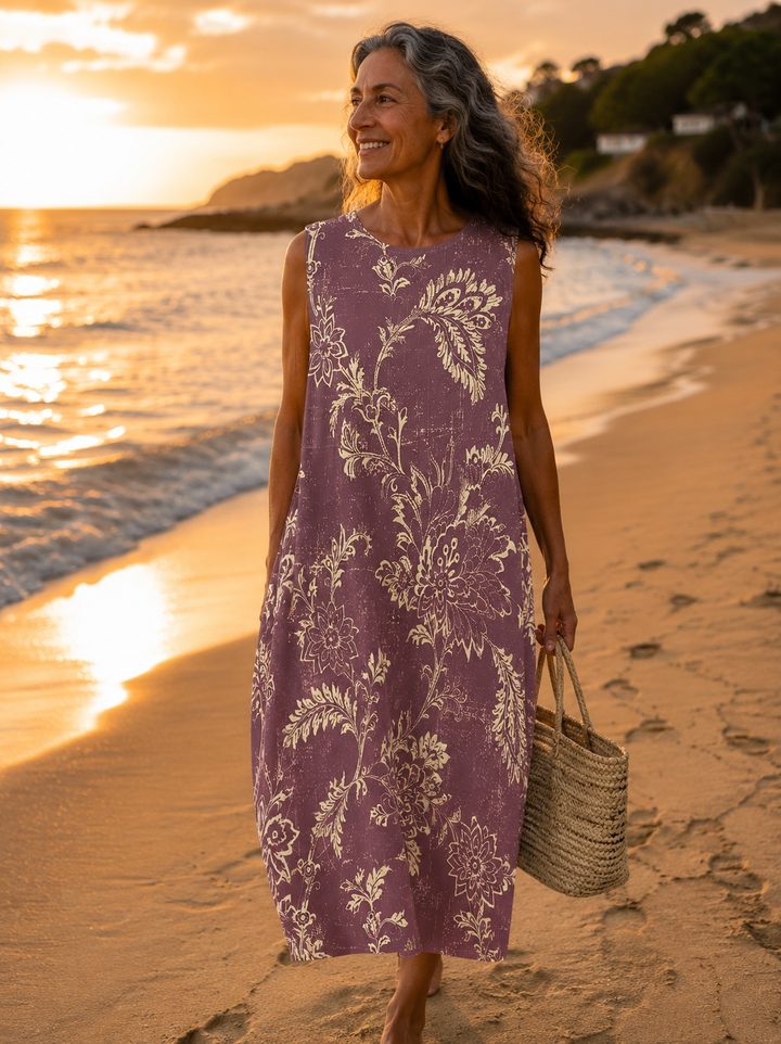Dolores - Floral Boho Midi Dress