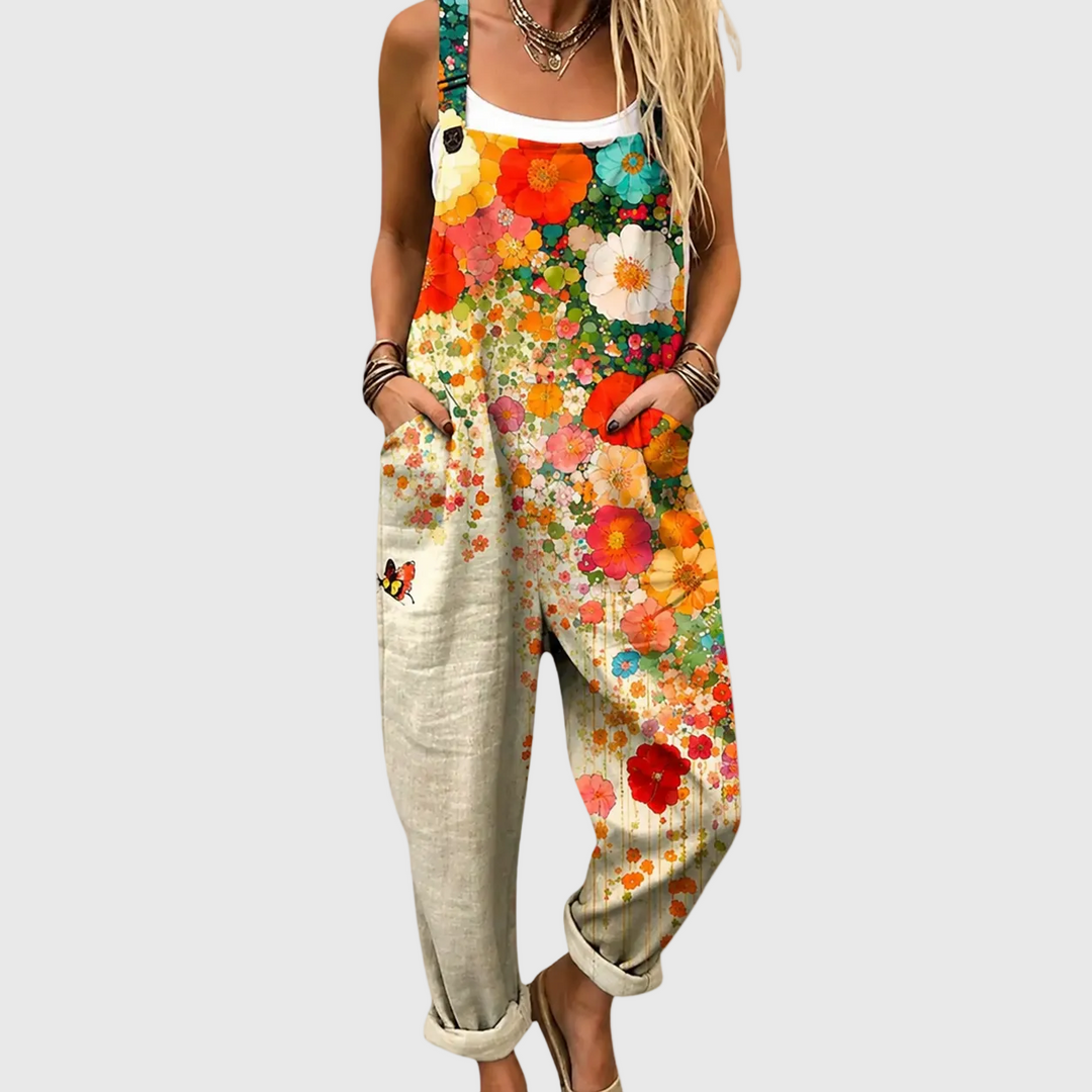 Red Graphic Dungarees