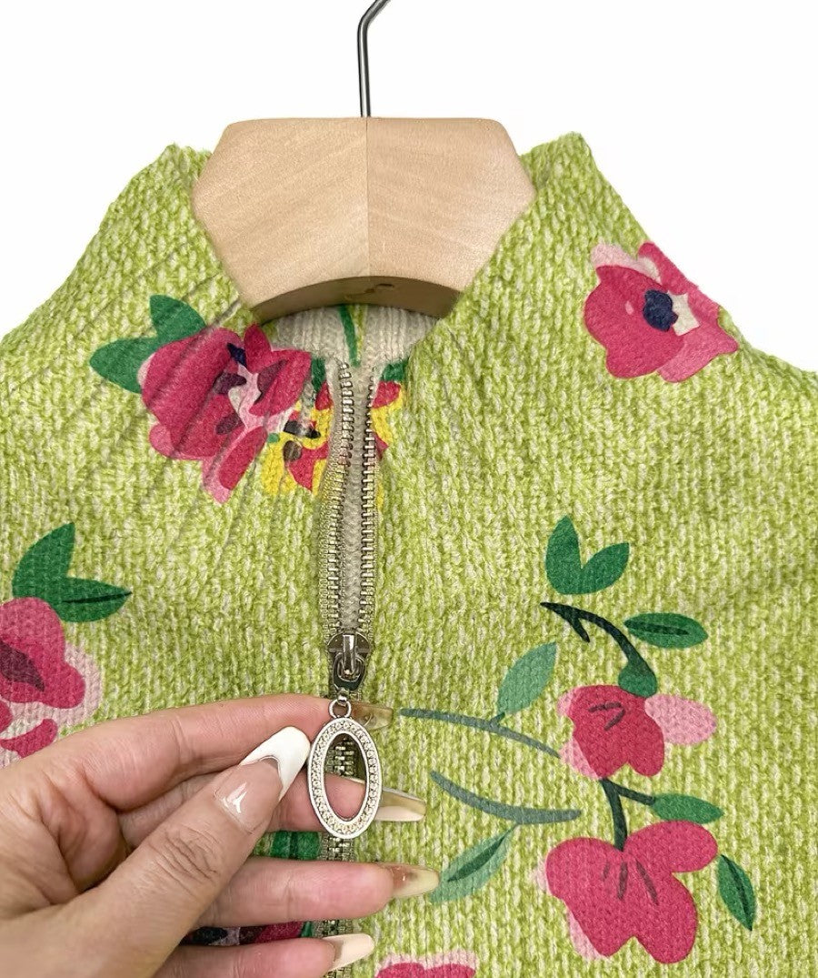 Liadan | Floral Lime Cardigan