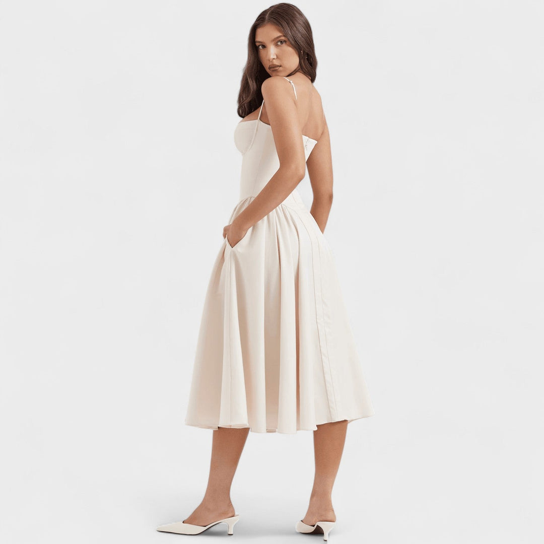 Emer - Midi Length Corset Dress