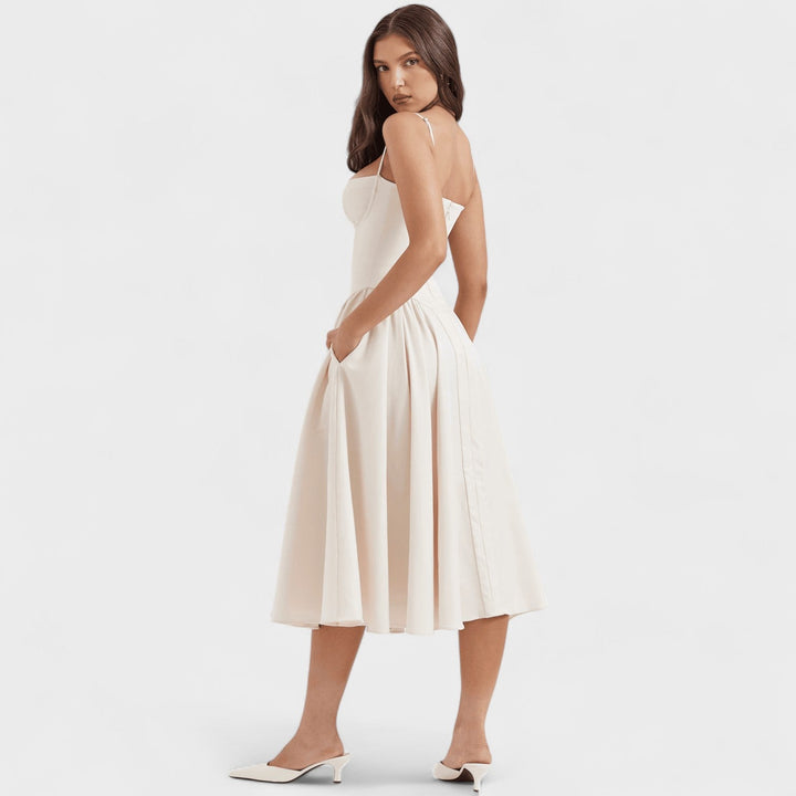 Emer - Midi Length Corset Dress
