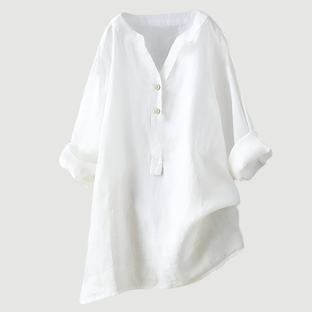 Niamh - Elegant White Minimalist Top