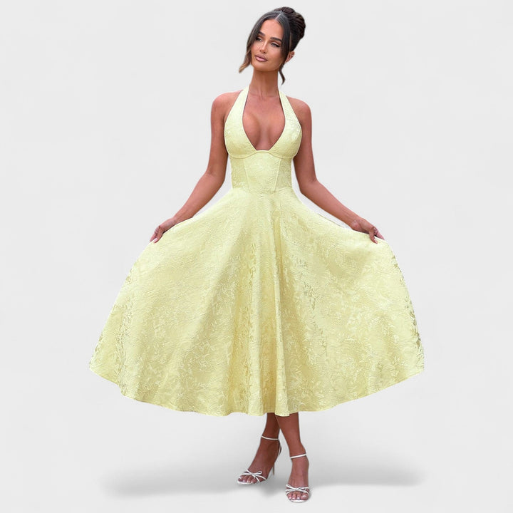 Medbh - Midi Length Corset Dress