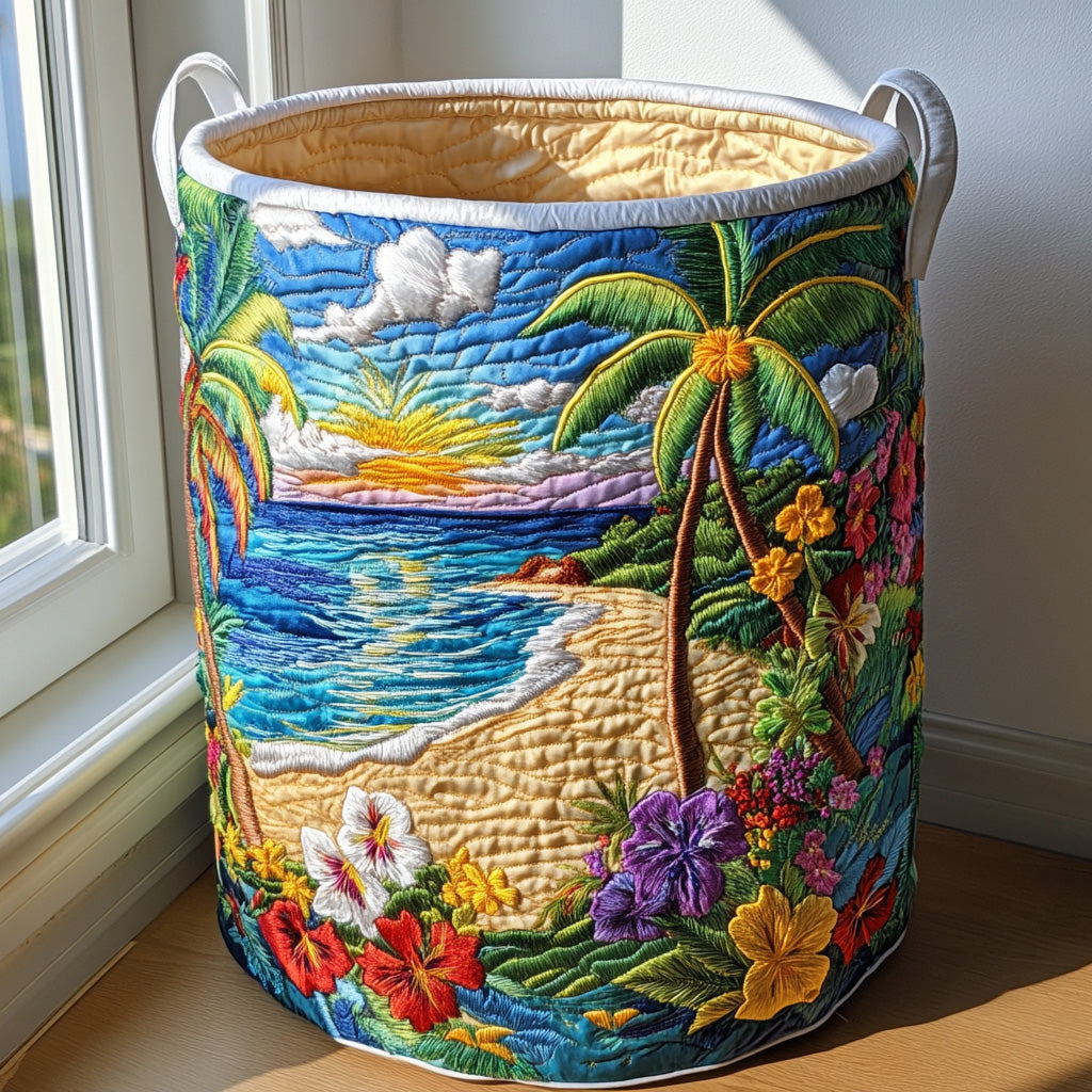 Tropical Paradise | Quilted Laundry Basket