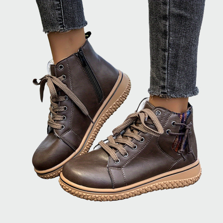 Saoirse - Black Athletic Ankle Boots